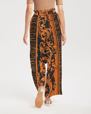 Orange English Women's High-Rise Wide Leg Pants