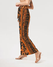 Orange English Women's High-Rise Wide Leg Pants