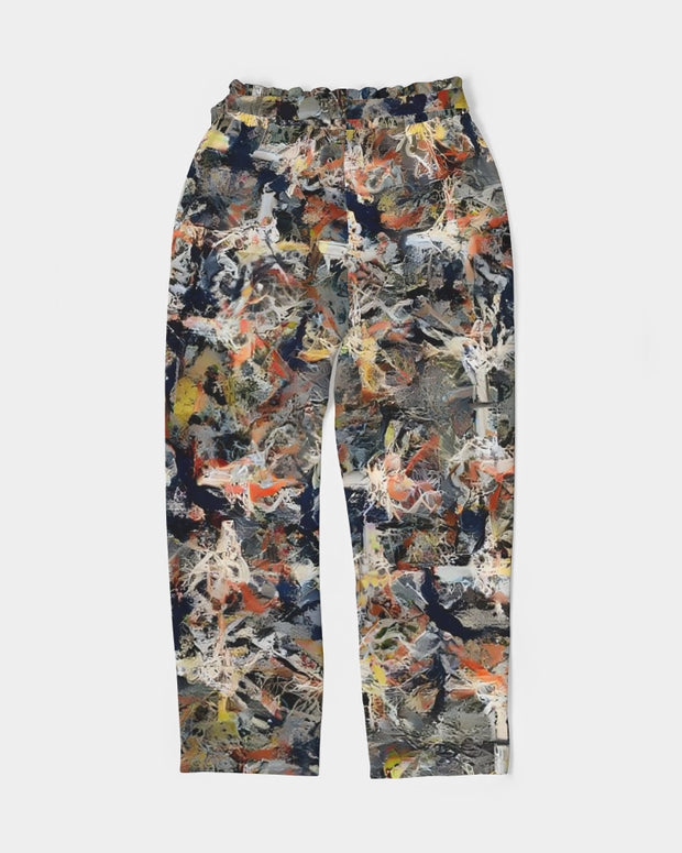 Metro Splattered Paint Women's Belted Tapered Pants