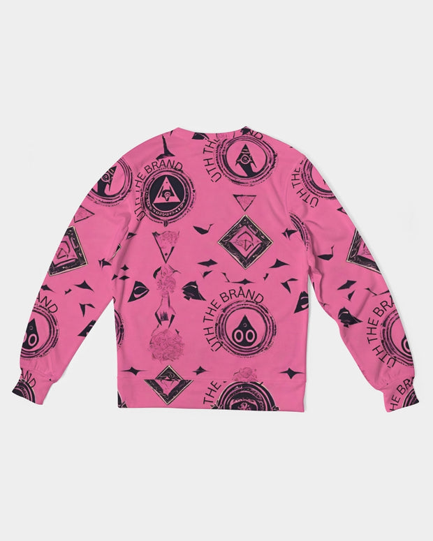 Secret Society Pink Men's Classic French Terry Crewneck Pullover