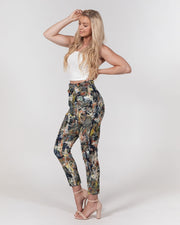 Metro Splattered Paint Women's Belted Tapered Pants